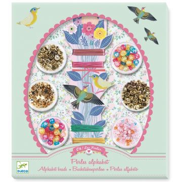 Set creativ Djeco Alphabet Beads St1 - Creaza bijuterii