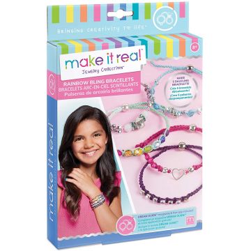 Set creativ Make it Real - Bratari cu culorile curcubeului
