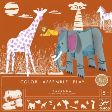 Set de asamblat Djeco - Savana