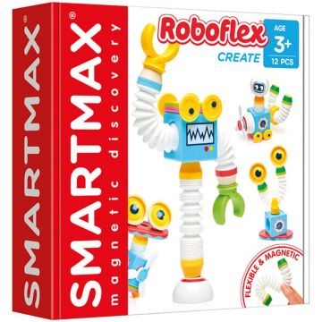 Set de constructie megnetic Smart Games Smartmax - Roboflex , 12 piese