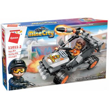 Set de constructie Qman Mine City - Evadare de carting