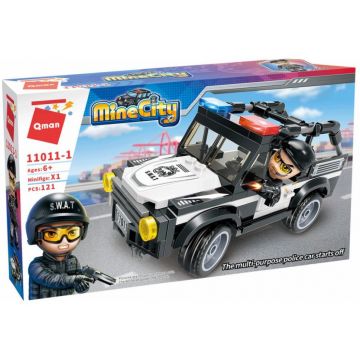 Set de constructie Qman Mine City - Masina de politie