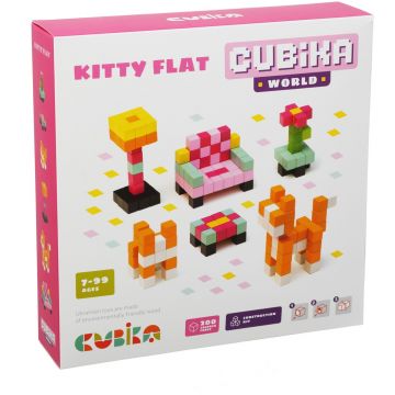 Set de construit din lemn Cubika - Apartament pentru pisici