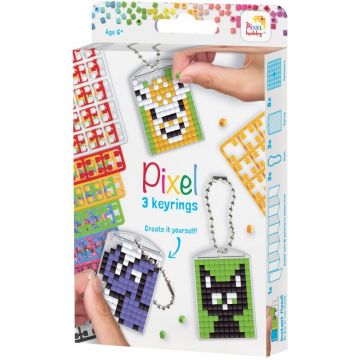 Set de creatie cu pixeli Pixelhobby - Breloace, animale