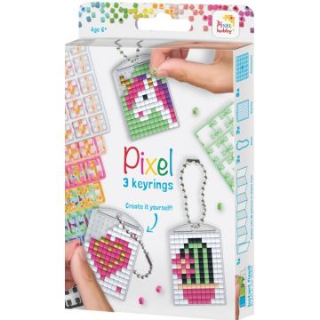 Set de creatie cu pixeli Pixelhobby - Breloace, cute