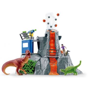 Set de joaca Schleich Dinosaurs - Tabara, expeditia la vulcan