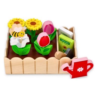 Set jucarii din  lemn Lelin - Flori de plantat