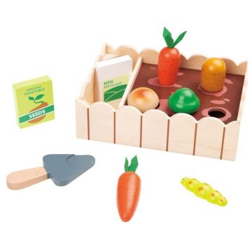 Set jucarii din lemn Lelin - Legume de plantat