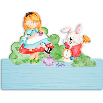 Tabel din lemn  Haba - Alice, nume cu litere bulgare