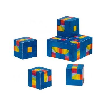 Mini puzzle cuburi Labirintul colorat