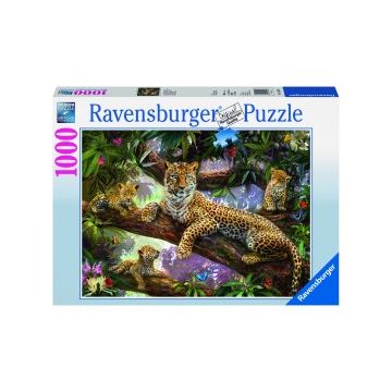 Puzzle familie de leoparzi 1000 piese