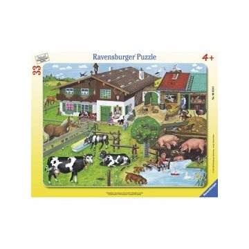 Puzzle familii de animale 33 piese