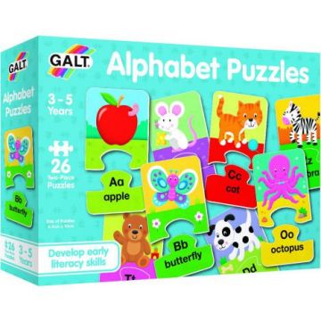 Set 26 de puzzle-uri alphabet (2 piese)