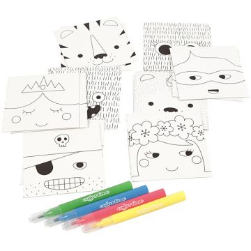 Carduri de memorie pentru colorat Creativ Company - 16 buc, c 4 markere