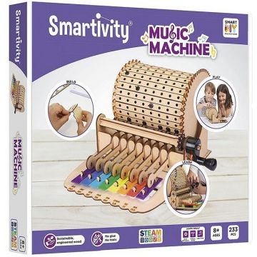 Constructor din lemn Smart Games Smartivity - Mașină muzicală, 233 piese