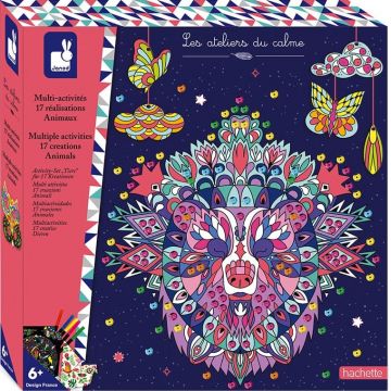 Cutie cu 18 seturi creative Janod - animale