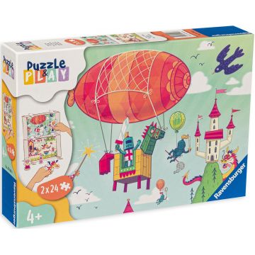 Joc de societate tip puzzle Ravensburger din 2 x 24 de piese - Gratar regal