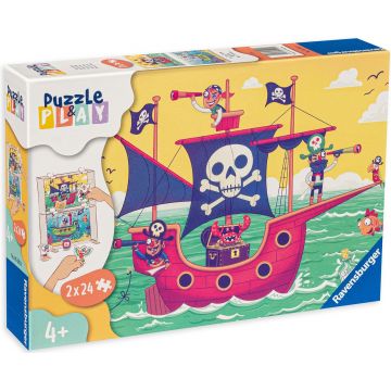 Joc de societate tip puzzle Ravensburger din 2 x 24 de piese - Pamantul la vedere