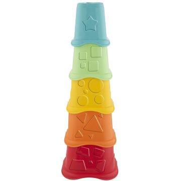 Jucarie Chicco 2 in 1 - Turn cu cesti, 10 piese