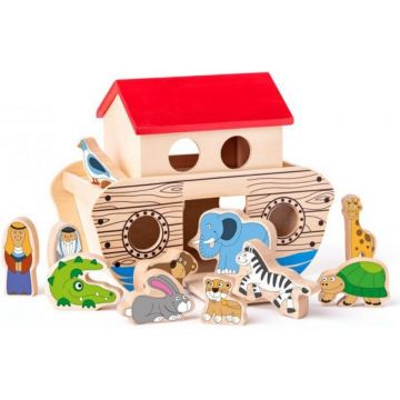Jucarie de sortare - corabie cu animale Woody - Arca lui Noe