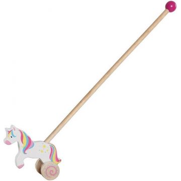 Jucarie din lemn pentru impingerea lui Goki - Unicorn