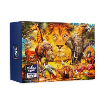 Mini puzzle Black Sea din 54 de piese - Regele animalelor