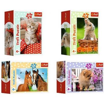 Mini puzzle Trefl din 54 de piese - Animals, sortiment