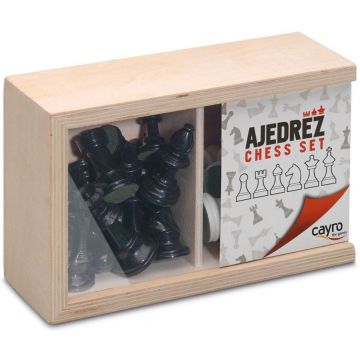 Piese de șah din plastic Cayro - №3 (cutie de lemn)