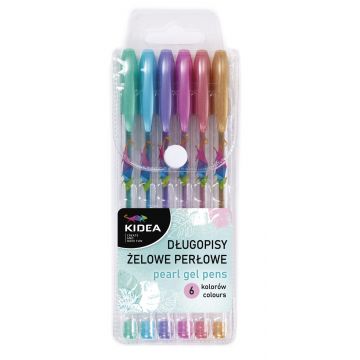 Pix cu gel perlat Kidea - 6 culori