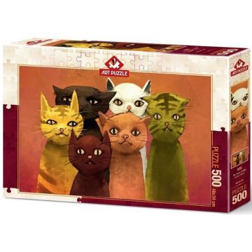 Puzzle Art Puzzle din 500 de piese - Echipa pisicilor