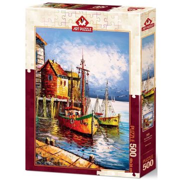 Puzzle Art Puzzle din 500 de piese - Portul portocaliu