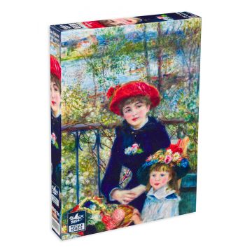 Puzzle Black Sea din 1000 de piese - Doua surori pe terasa, Pierre-Auguste Renoir