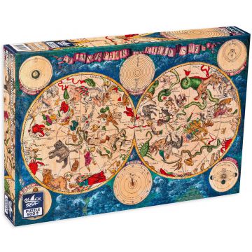Puzzle Black Sea din 500 de piese -  Harta cerului, 1670, Frederick de Witt