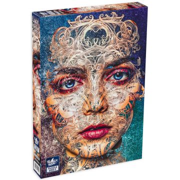 Puzzle Black Sea din 500 de piese - Portret din dantela, Evgeni Dvoretsky