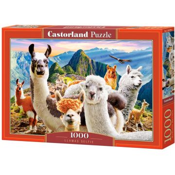 Puzzle Castorland din 1000 de piese - Llama Selfie
