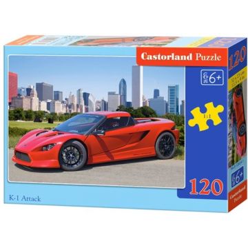 Puzzle Castorland din 120 de piese - Masina rosie