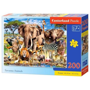 Puzzle Castorland din 200 de piese - Animale din savana