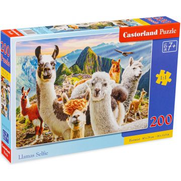 Puzzle Castorland din 200 de piese - Llama Selfie