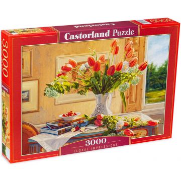Puzzle Castorland din 3000 de piese - Flori pe masă