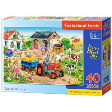 Puzzle Castorland din 40 XXL de piese - Viata la ferma
