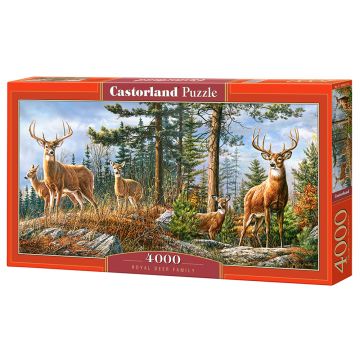 Puzzle Castorland din 4000 de piese - Royal Deer Family