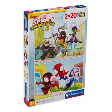 Puzzle Clementoni din 2 x 20 de piese - Spidey and Friends