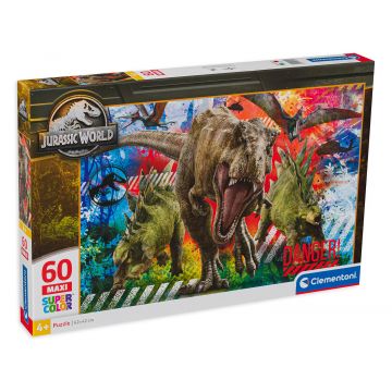 Puzzle Clementoni din 60 XXL de piese - lumea jurasica