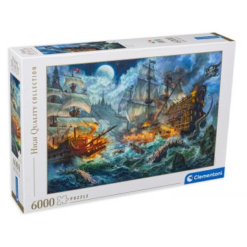 Puzzle Clementoni din 6000 de piese - Battle of the Pirates