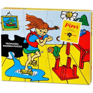 Puzzle din lemn Pippi - Pippi Longstocking, 12 piese