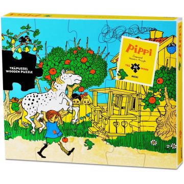 Puzzle din lemn Pippi - Pippi Longstocking, 20 piese