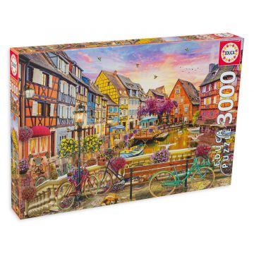 Puzzle Educa din 3000 de piese - Vedere din Colmar, Franta