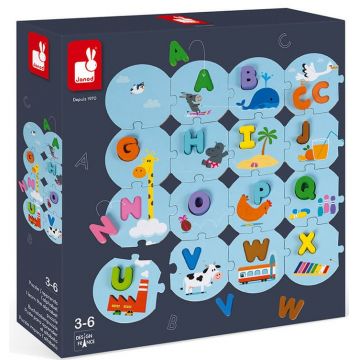 Puzzle educational Janod - alfabetul francez