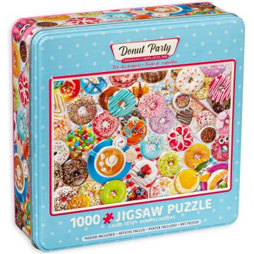 Puzzle Eurographics din 1000 de piese - Donut Party Tin