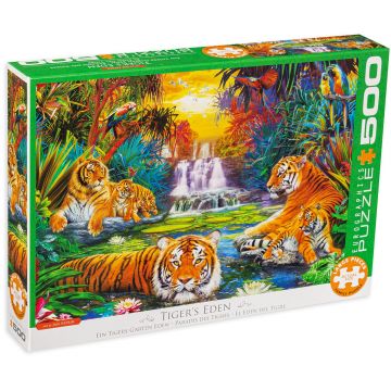 Puzzle Eurographics din 500 XXL de piese - Tiger's Eden